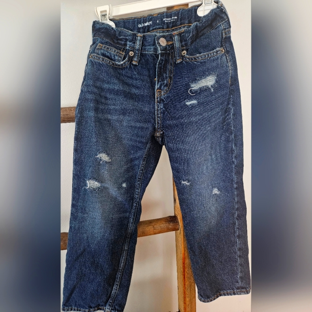 Old Navy Blue Distressed Denim Jeans
